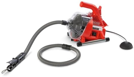 RIDGID 55808 PowerClear 120-Volt Drain Cleaning Machine Kit for Tubs, Showers, and Sinks, Drain Cleaner Machine Kit with AUTOFEED, Inner Core Cable, and Guide Hose