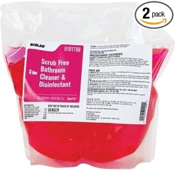 Ecolab Scrub Free Bathroom Cleaner & Disinfectant, 2 Liter, Case Of 2 6101798