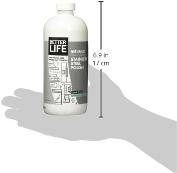 BETTER LIFE Stainless Steel Cleaner - 2 Pack 16 oz Streak-Free Stainless Steel Polish for Kitchen Sinks, Stoves, Metal Appliance, Refrigerator - Removes Grease & Water Stains - Chamomile-Lavender