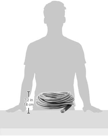 BIONIC STEEL 50 Ft Metal Garden Hose with Sprayer Nozzle,Non Kinking Stainless Steel Heavy Duty Hose 50Ft x 5/8 in. Ultra Flexible NON Expandable for Uninterrupted Water Flow,500 PSI,(Pack of 4)