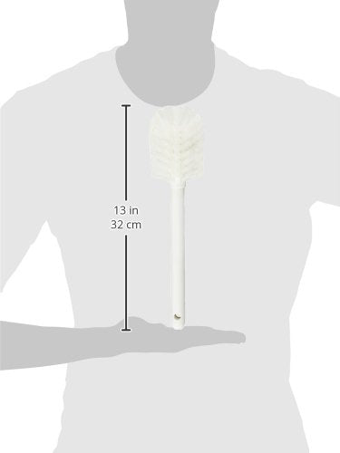 SPARTA 11" Nylon Dish Brush with 2.75" Round Head, Wide-Mouth Bottle and Bowl Cleaning Brush, Commercial Kitchen Use, White