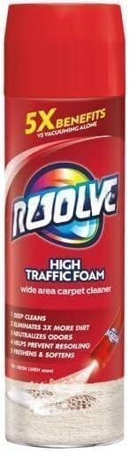 R'esolves High Traffic Carpet Cleaner Foam, Unscented, 3X Dirt Removal, Stain-Resistant Carpet Solution and Odor Remover, 22 oz, Single Pack