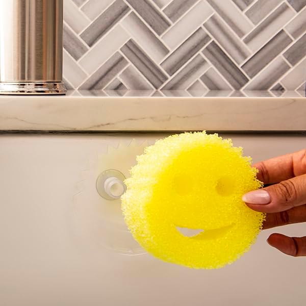 Scrub Daddy Holder for Sink Caddy Dish Sponge & Cleaning Organiser, Quick Dry Kitchen Accessory, Bathroom Organiser, Washing Accessories, Under Sink Sponge Holder 2 Pack