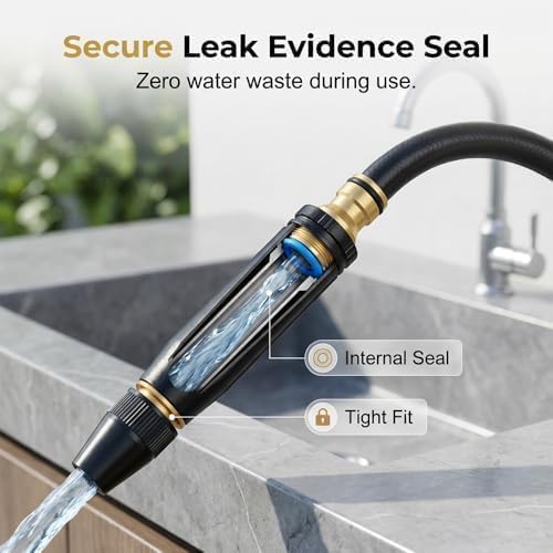 2026 New Heavy Duty High Pressure Hose Nozzle, 8X Booster Car Wash Water Gun with Adjustable Spray (Jet/Mist/Shower), Copper Alloy, Tool-Free Setup – for Garden, Lawn, Plant Watering，2PCS