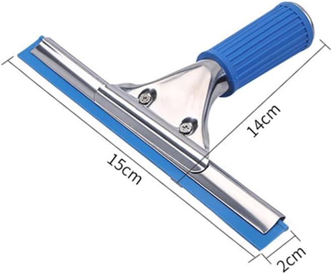 15cm 6in Blue Window Squeegee Bath Squeegee for Shower Glass Door, Mirrors, Tiles (6in/15cm, Blue)
