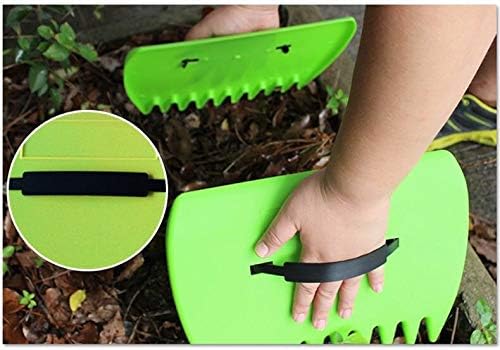 Leaf Grabber Set Paw Handheld Hazelnut Leaf Scoop Fast Lawn Remove Fallen Collection Great Tool Lawn Claw Leaf Blade Used to Pick Up Leaves, Grass Clippings, Trash (Green)