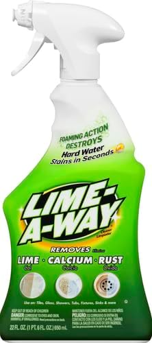 Lime-A-Way Hard Water Stain Remover Spray, Removes Lime, Calcium & Rust in Seconds, Bathroom Cleaner, 22 fl oz (2-count)