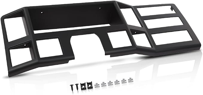 DOTCOM Dash Bezel Panel Surround Trim Compatible with 1984-1996 Jeep Cherokee XJ Black Dashboard