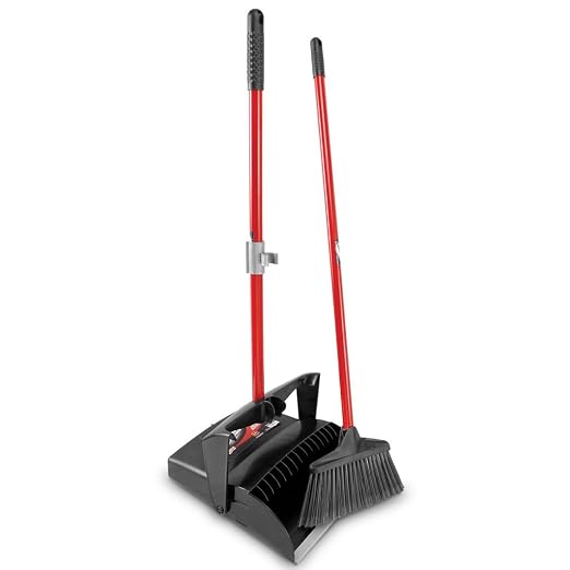 Libman Commercial Deluxe Lobby Broom & Dust Pan (Open Lid) | Case of 2