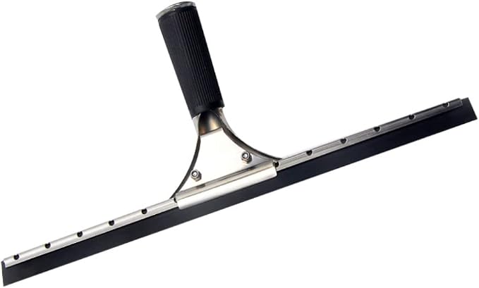 45cm 18in Grip Glass Squeegee for Window Cleaning,Stainless Steel All Purpose Squeegee with Non-Slip Handle for Shower Doors Window Car Mirror Glass (18in/45cm, Black)