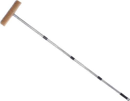 Fabater Wire Scrub Brush, Adjustable to 160 Cm Heavy Duty Long Handle Scrub Brush, Outdoor Floor with 4 Extension Poles for Deck Concrete Patio Garden Garage (30cm / 11.8in)