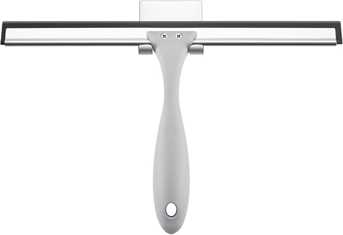 AmazerBath Squeegee for Shower Glass Door, All-Purpose Squeegee with Hook for Shower Doors, Windows, Mirrors, Tiles and Car Glass, 10 Inches