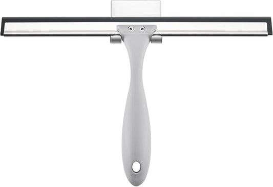 AmazerBath Squeegee for Shower Glass Door, All-Purpose Squeegee with Hook for Shower Doors, Windows, Mirrors, Tiles and Car Glass, 10 Inches