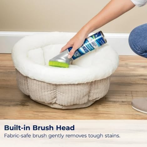 Woo-lite Carpet and Upholstery Foam Cleaner with Built-in Brush, Fabrics, Pet Odors Triple Action Stainlift Technology for Stairs