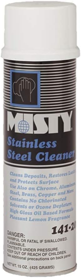 MISTY Heavy-Duty Stainless Steel Cleaner 15 oz Aero 1001541 (Case of 12) Pro Trusted Clean