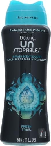 Downy Unstopables In-Wash Laundry Scent Booster Beads, Fresh, 18.2 oz (Pack of 4)