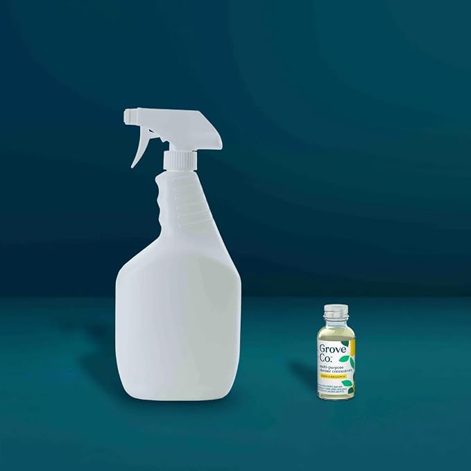 Grove Co. Multi-Purpose Cleaner Concentrate Refills, 2 x 1fl oz | Lemon & Eucalyptus; 2 refills; Plant-based; No plastic waste; Ammonia & chlorine free; No Harsh Chemicals