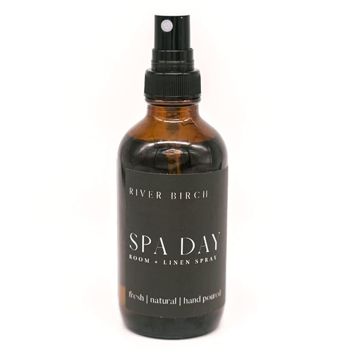 River Birch Spa Day Scented Linen and Room Spray | Home Fragrance | 4 oz Glass Amber Bottle | Luxury Signature Scent | Handmade in Texas