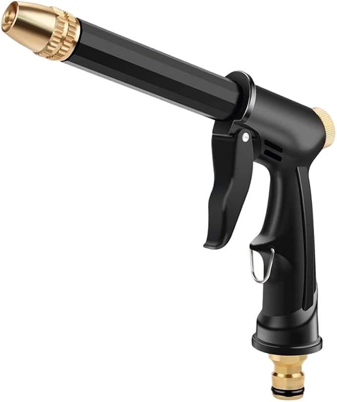High Pressure Hose Nozzle with 4 Spray Modes, Adjustable Water Spray Gun, Metal Garden Hose Sprayer for Car Wash, Plant Watering, Patio & Outdoor Cleaning (1, Washer Only)