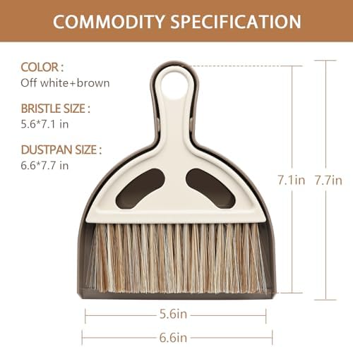 Small Mini Hand Broom Dustpan : Small Broom and Dustpan Set, Mini Broom and Dustpan Set, Mini Dustpan and Brush Set for Cat Litter, Kitchen, Tables, Countertops, Cars, etc.