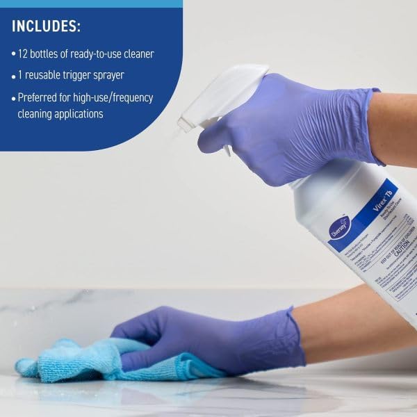 VIREX Diversey Tb Disinfectant Cleaner, Ready-to-Use Formula, 32 oz, 12 Pack