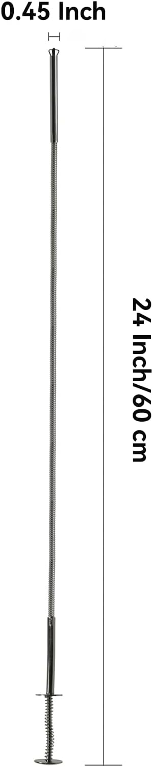 4-Claw Pick Up Tool, 24 Inch Flexible Grabber Tool, Spring-Loaded Mechanical Fingers for Tight Spaces, Steel Claw Retriever with Zinc-Plated Finish