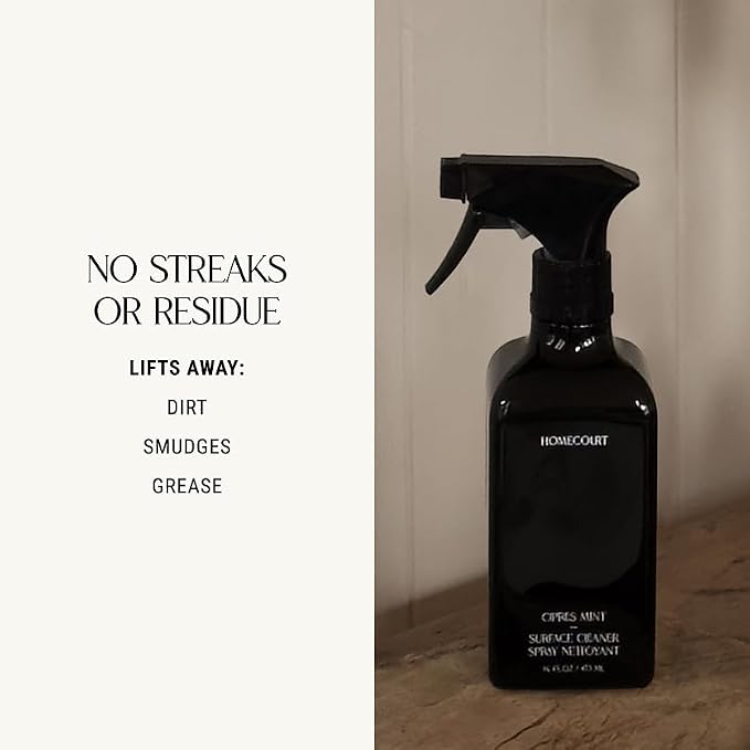 Homecourt by Courteney Cox Surface Cleaner, Cipres Mint, 16 fl oz | All-Purpose Spray, Lifts Away Dirt, Smudges & Grease, For Bathroom, Kitchen & more, Clean Formula