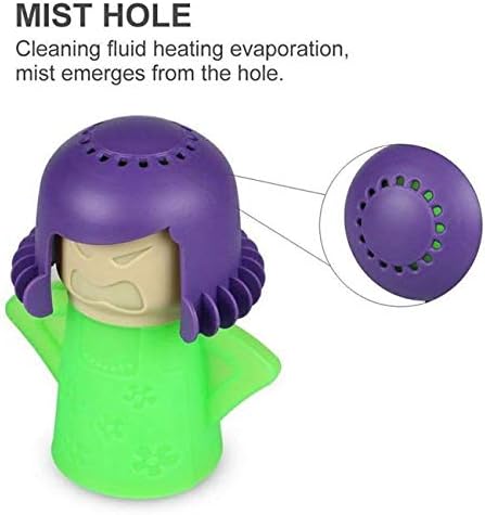 OIF Angry Mama Microwave Cleaner Angry Mom Microwave Oven Steam Cleaner Easily Cleans The Crud in Minutes. Steam Cleans with Vinegar and Water for Home or Office Kitchens-Green