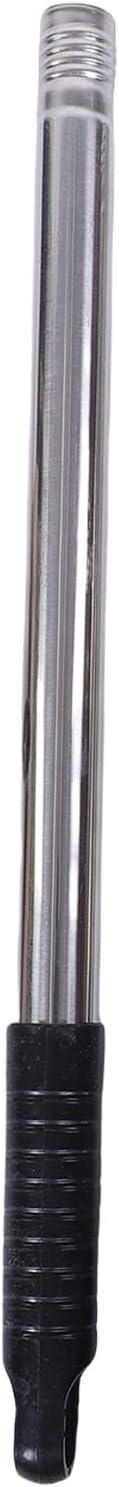 Heavy Duty Stainless Steel Wire Scrub Brush with Long Handle Moss Remover Wire Broom Outdoor Floor Scrub Brush for Patio Deck Garden Garage (20cm / 7.9in)