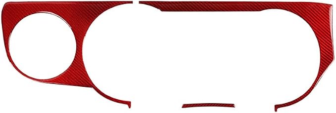 Real Carbon Fiber Trim for Ford Mustang Accessories | for 2009 2010 2011 2012 2013 2014 Instrument Panel Center Dash Cover Interior Thick Overlay Decal