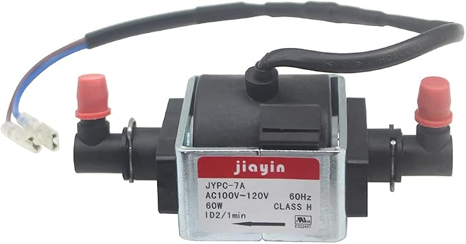 Jiayin JYPC-7A AC 120V 60W 2400cc/min 2bar Water Solenoid Liquid Pump Fit for Rug Doctor/Bissell Deep Carpet Cleaner,Replacement Part Mighty Pro X3,DCC-1,B0600,B0608,etc,with spring clips, inserts