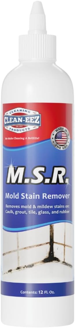 Clean-eez Mold Stain Remover Gel | Powerful Mold and Mildew Stain Remover for Caulk and Almost Any Bathroom Surface Like Grout, Glass, Tile and Rubber | Made In USA from US Company