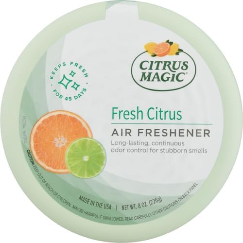 Citrus Magic Odor Absorbing Solid Air Freshener, Fresh Citrus, 8-Ounce, (Pack of 3)