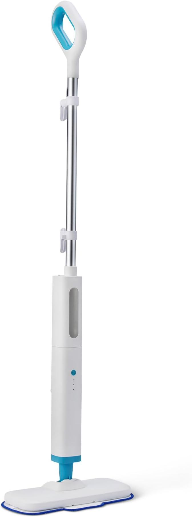 Amazon Basics Steam Mop for All Sealed Hard Floors, Heats Up in 30 Seconds, Chemical-Free Cleaning, 3 Washable Pads, 20-Foot Cord, White