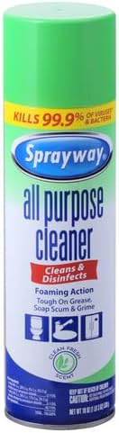 Sprayway All Purpose Cleaner Foaming Spray | Fresh Scent | 19oz | 1 Pack | Disinfectant, Foaming Multi-Surface Cleaner, Cuts Grease & Grime | Kills 99.9% of Germs