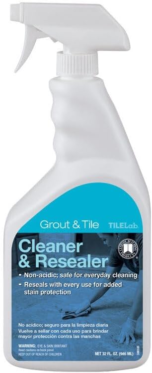 Custom Building Products TileLab Grout & Tile Cleaner and Resealer, 32 fl. oz.(946 ml)