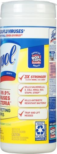 Lysol Disinfectant Wipes, For Disinfecting, Deodorizing, and Cleaning, Lemon & Lime Blossom, 35ct (Pack of 2)