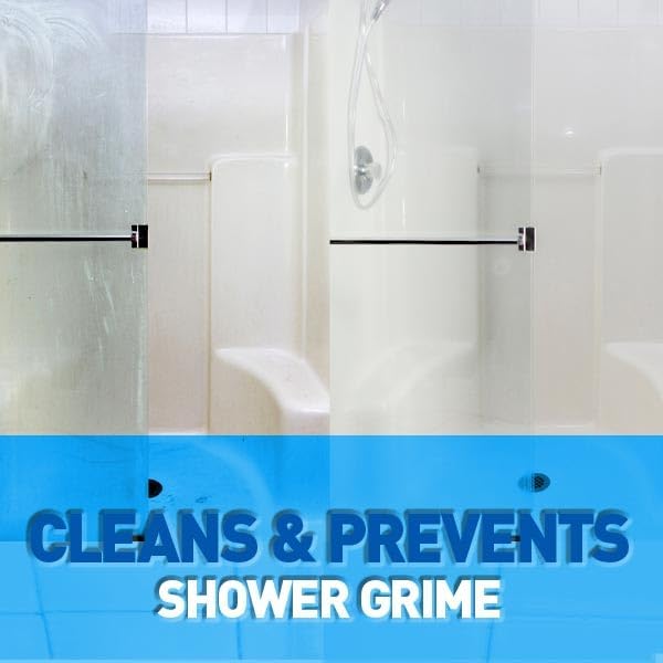 Wet & Forget Shower Cleaner Spray, Fragrance-Free Weekly Bathroom Cleaner, No Scrubbing Needed, Bleach-Free, Multi-Surface Bathroom Spray, Cleaning Supplies Essential. 64 fl oz