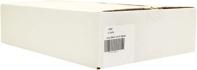 Red Devil 0422 Pre-Mixed Tile Grout - Professional Quality, Excellent Adhesion, Ideal for Wall & Floor Use - 1/2 Pint, White, Pack of 12, Made in USA