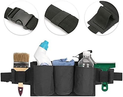 Tool Pouch, Waist Tools Bag Belt, Bottle Holster, Heavy Duty Working Tool Apron for Janitorial, Custodial, Housekeeping, Cleaning