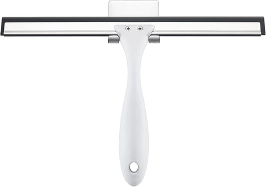 AmazerBath Squeegee for Shower Glass Doors - All-Purpose Squeegee with Hook for Windows, Mirrors, Tiles and Car Glass, 10 Inches
