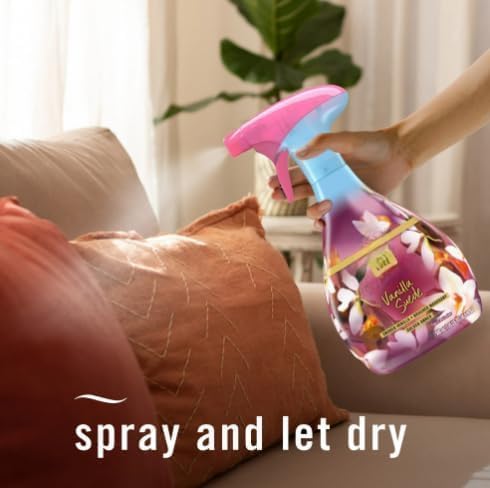 Feb-reze Fabric Spray Air Freshener, Odor-Fighting Fabric Refresher, Vanilla Suede Scent, 16.9 fl oz