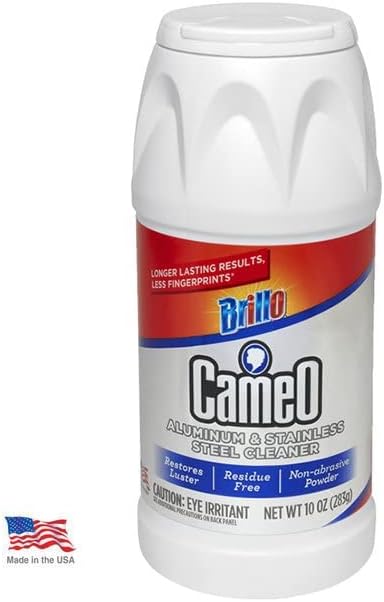 Brillo Cameo Cleaner, Perfect on Aluminum, Stainless Steel, No Scratch Formula 10 Ounce (Pack of 3)