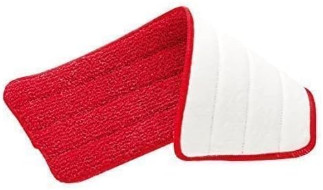 Rubbermaid Reveal Spray Mop Replacement Head, Red, Reusable Wet Mop Microfiber Pad for Floor Cleaning in Kitchen/Bathroom/Kitchen/School (Pack of 8)