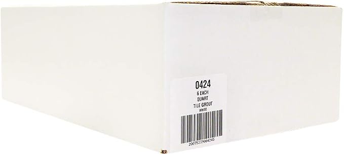 Red Devil 0424 Pre-Mixed Tile Grout - Professional Quality, Excellent Adhesion, Ideal for Wall & Floor Use - 1 Quart, White, Pack of 6, Made in USA