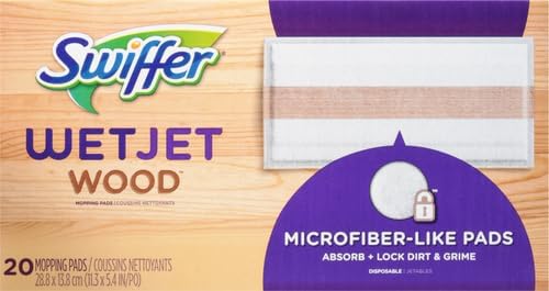 Swiffer WetJet Mops for Floor Cleaning, Hardwood Floor Cleaner Spray Mop Pad Refill, 20 Count