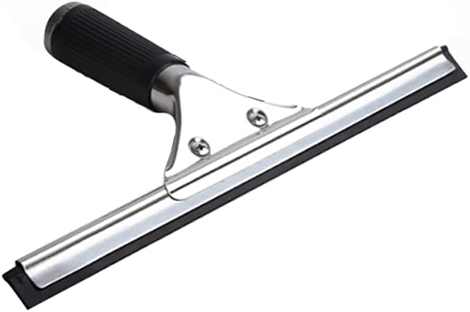 Black 25cm 10in Non-Slip Handle Window Squeegee for Car Windshield, Mirror, Sink, Bathroom, Ceramic Tiles (10in/25cm, Black)
