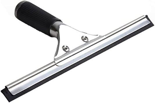 Black 25cm 10in Non-Slip Handle Window Squeegee for Car Windshield, Mirror, Sink, Bathroom, Ceramic Tiles (10in/25cm, Black)