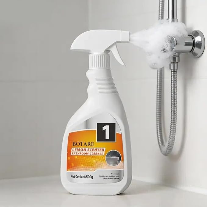 Lemon Bathroom & Shower Cleaner, Effective Daily Maintenance, Dual Foam & Spray Nozzle, All-Purpose for Tub, Faucet, Toilet, Tile, Sink, Glass & Wall(17.64 fl oz 1 Bottle)