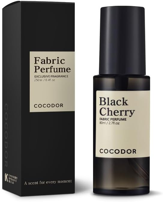 COCODOR Fragrance Room Spray/Black Cherry/ 2.7oz(80ml)/ Made with Essential Oils, scented room closet fabric odor eliminator spray